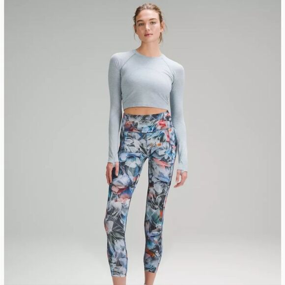 NWT Lululemon Fast and Frer HR Tight 25" Luminescent Floral Multi - Picture 2 of 9